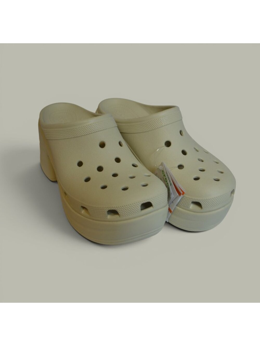 Crocs Siren Clog Bone Platform Heeled Clogs Women's 12 Men's 10 NWT